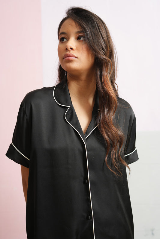 PJ S/S SET BLACK