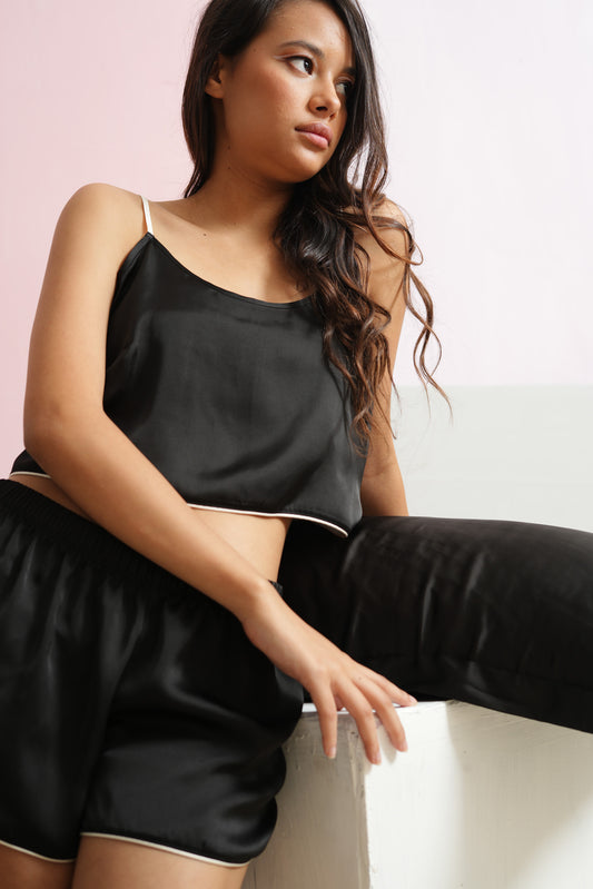 PJ CAMI SET BLACK