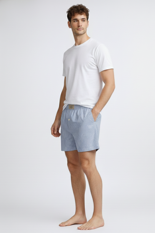 BLUE WOVEN 2PACK BOXER SHORTS