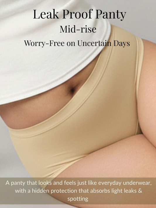 NUDE LADIES MID RISE LEAKPROOF BRIEF