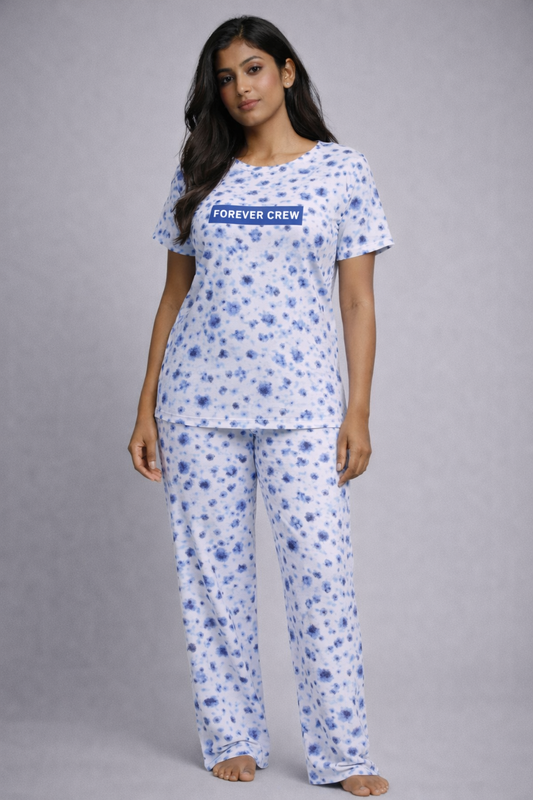 FOREVER LADIES SHORT SLEEVE PANT SET