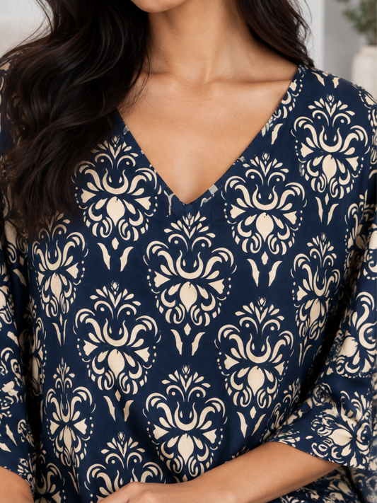 MIDNIGHT MOTIF LADIES KAFTAN