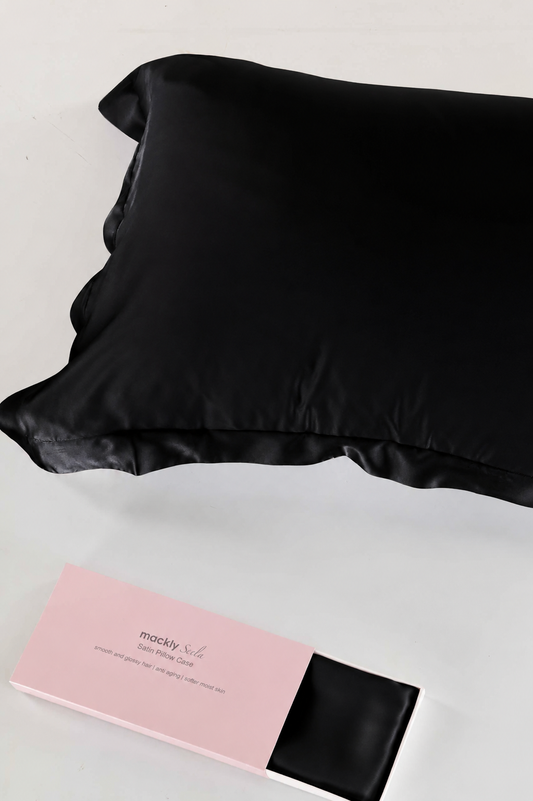 BLACK PILLOWCASE
