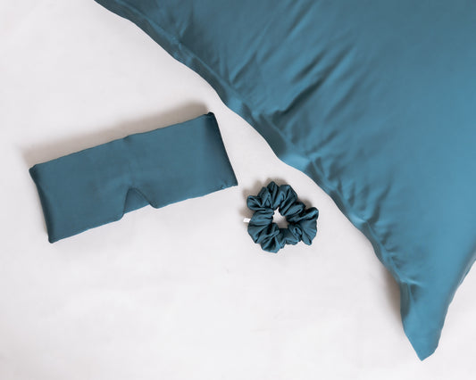 TEAL LADIES SATIN SCRUNCHIE