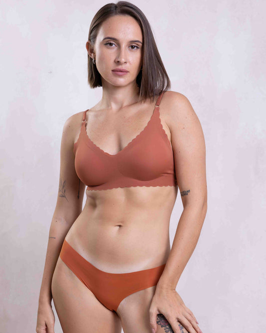 SEDA BASICS SEAMLESS RUST THONG