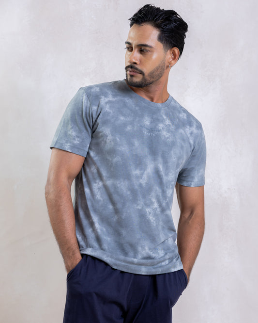SMOKE AND ASH MEN'S TIE & DYE REGULAR FIT T-SHIRT