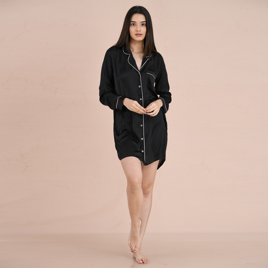 SLEEP SHIRT - BLACK