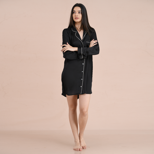 SLEEP SHIRT - BLACK