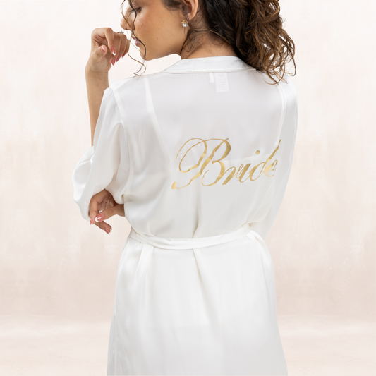 BRIDE LADIES SATIN SHORT ROBE