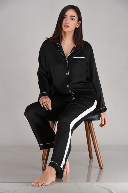 BLACK LONG SLEEVE PANT SET