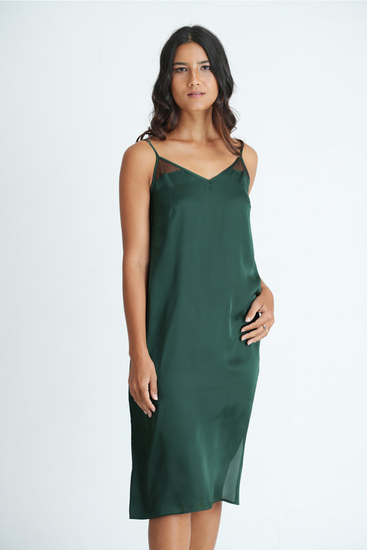 MIDI SLIP - FOREST GREEN