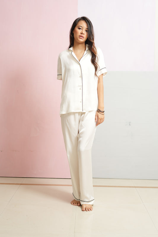 PJ S/S SET WHITE