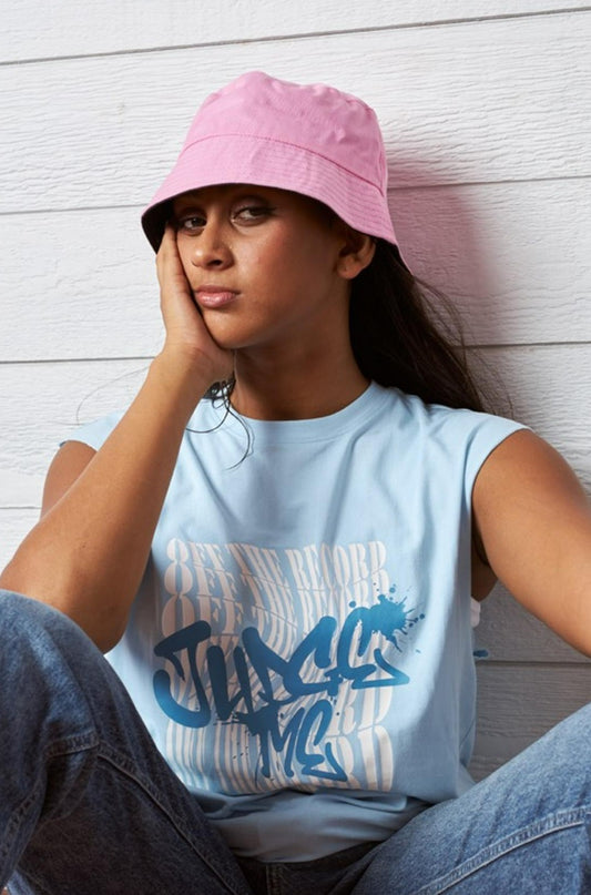 Teen Wearing Oversized Armcut T-Shirt with UV Reactive Print in Colombo, Sri Lanka