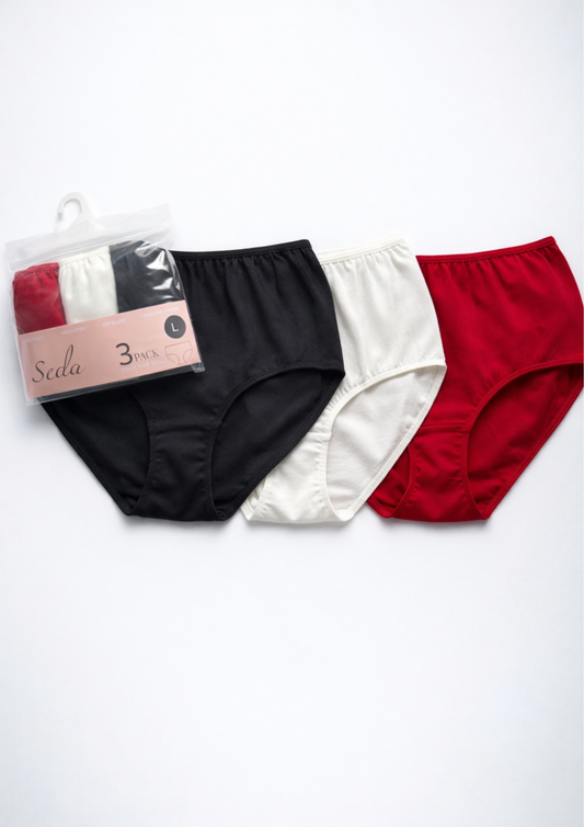 SEDA Basics 3-Pack High Rise Brief Set