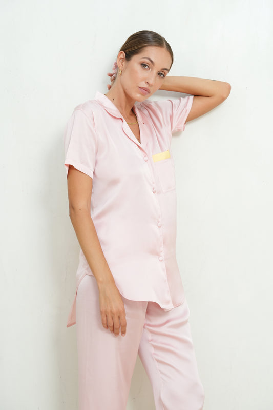 PINK SALT SHORT SLEEVE PJ SET