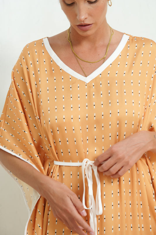 KAFTAN  - MUSTARD AOP