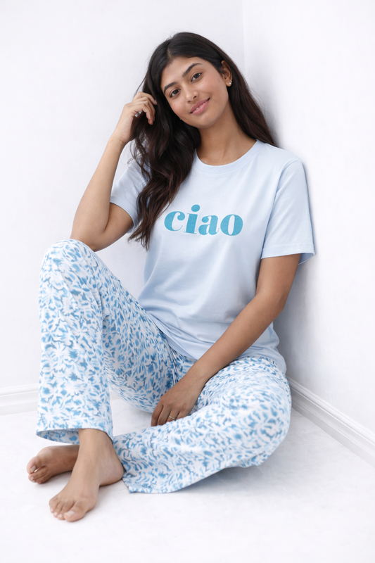 CIAO LADIES SHORT SLEEVE PANT SET