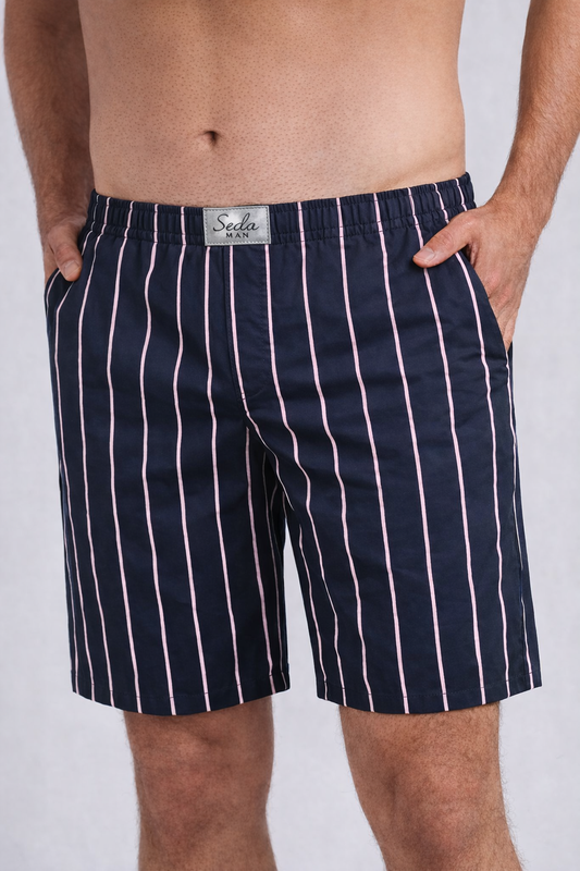 BLACK STRIPE WOVEN 2PACK BOXER SHORTS