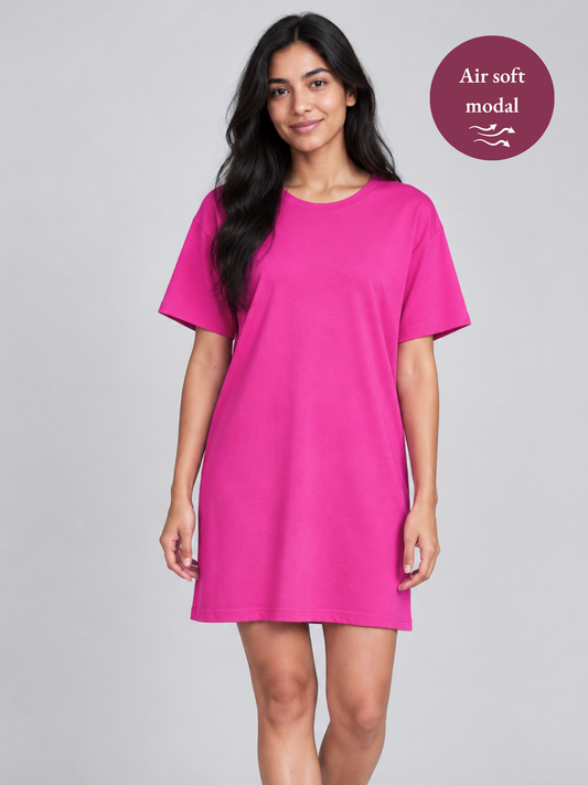 AIRSOFT MODAL PINK LADIES OVERSIZE NIGHTY