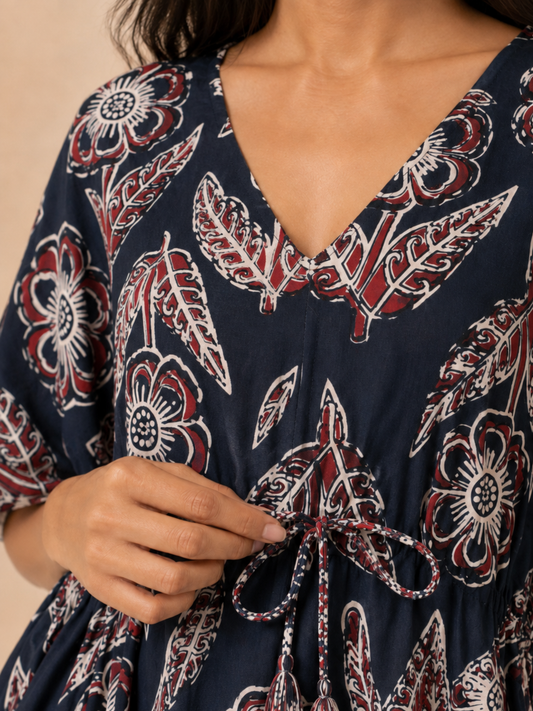 MIDNIGHT BLOOM LADIES KAFTAN