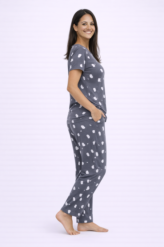 BOO LADIES SHORT SLEEVE PANT SET