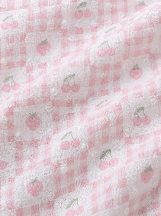 PINK CHERRY LADIES SHORT SLEEVE SHORT SET