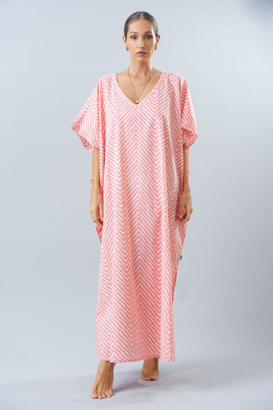 PINK WAVES KAFTAN