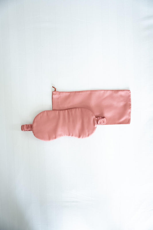 ROSE GOLD SATIN EYE MASK