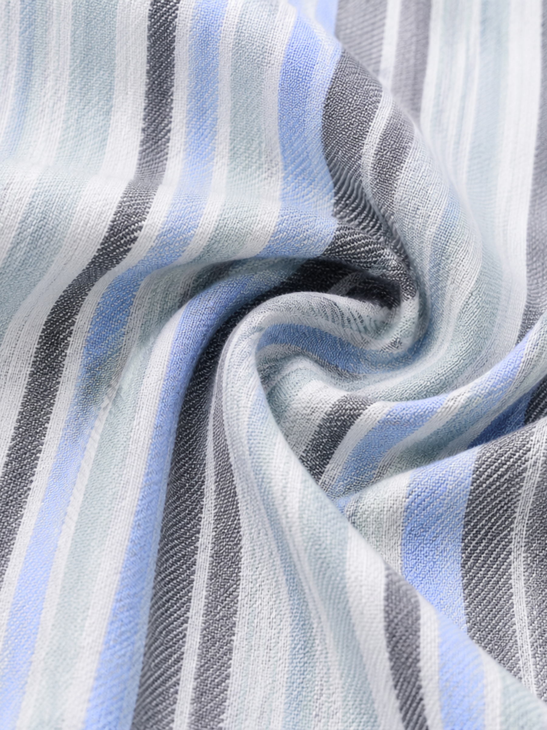 BLUE STRIPE LADIES FRONT OPEN SHORT SLEEVE SHORT SET - WOMEN - COTTON - SEDA