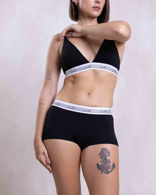 SEDA BASICS BOY SHORT - BLACK
