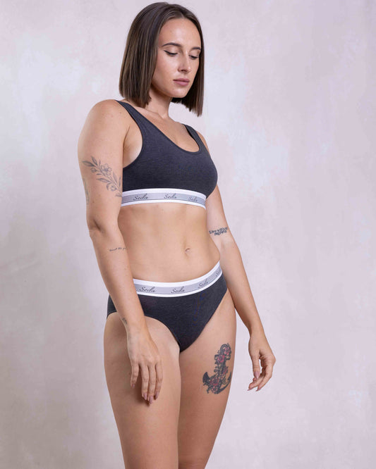 SEDA BASICS DARK GREY MARL BIKINI