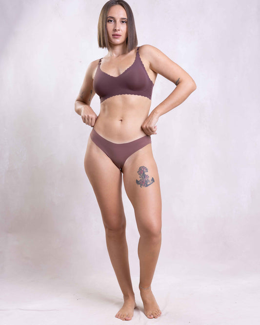 SEDA BASICS SEAMLESS BONDED MOCHA BRA