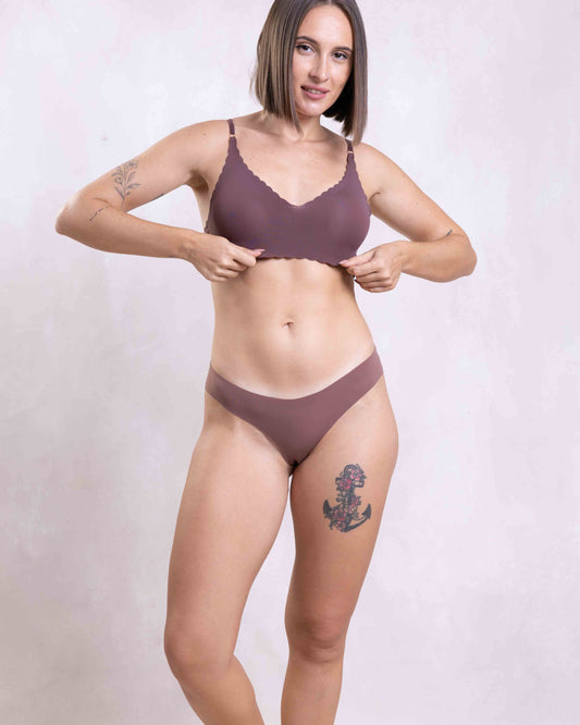 SEDA BASICS SEAMLESS MAUVE THONG