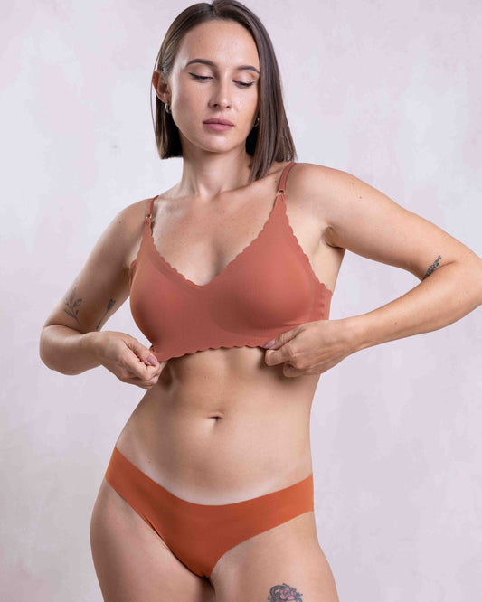 SEDA BASICS SEAMLESS RUST THONG