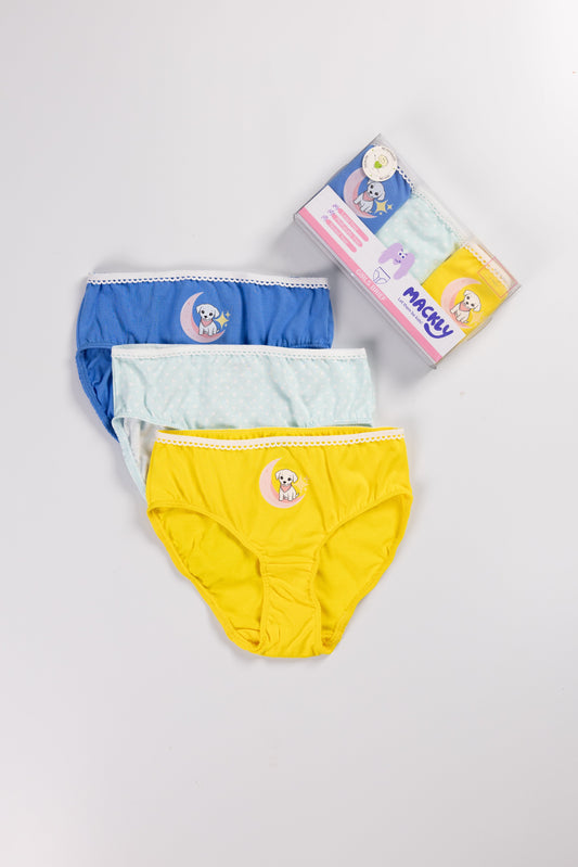 3 PACK  - WOOF GIRLS BRIEF SET