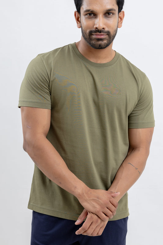 TIMELESS OLIVE MENS REGULAR FIT T-SHIRT