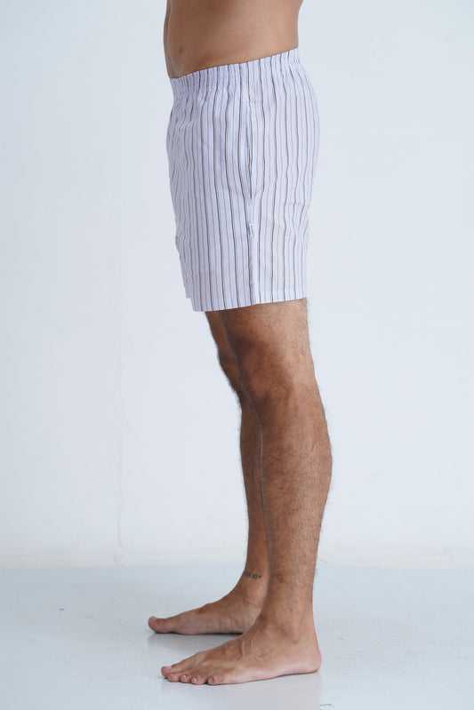 NAVY BLUE STRIPE SHORTS