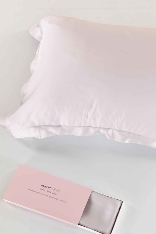 WHITE SATIN PILLOW CASE